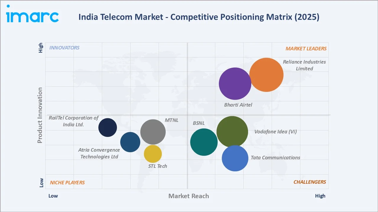 India Telecom Market Competitive Positioning Matrix