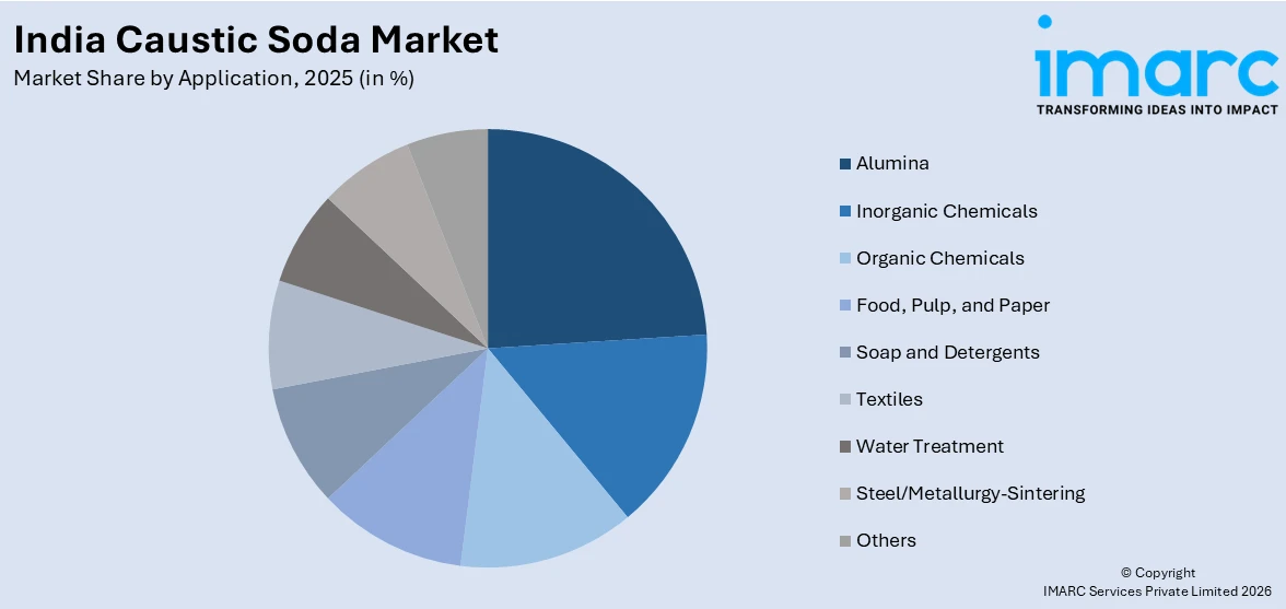 India Caustic Soda Market By Appication