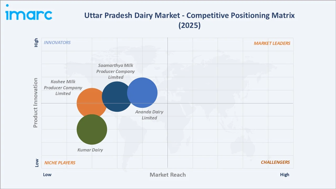 Dairy Industry in Uttar Pradesh Competitive Positioning Matrix