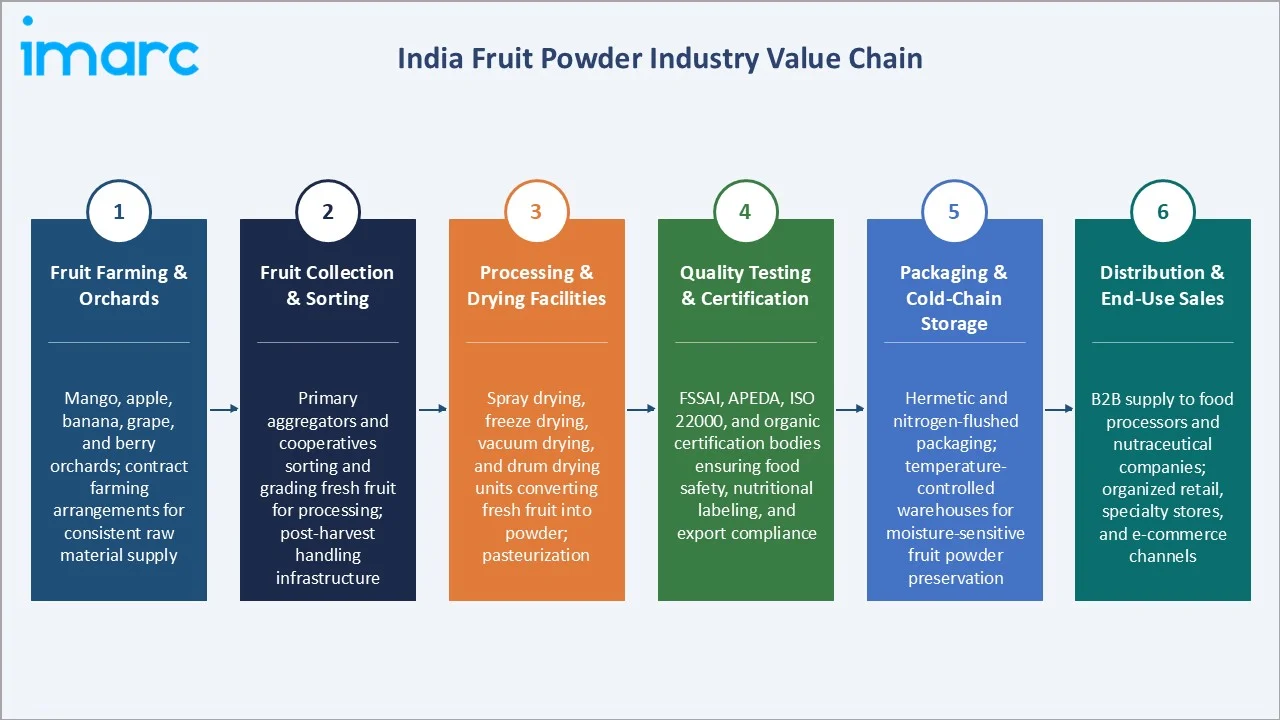 India Fruit Powder Market Industry Value Chain