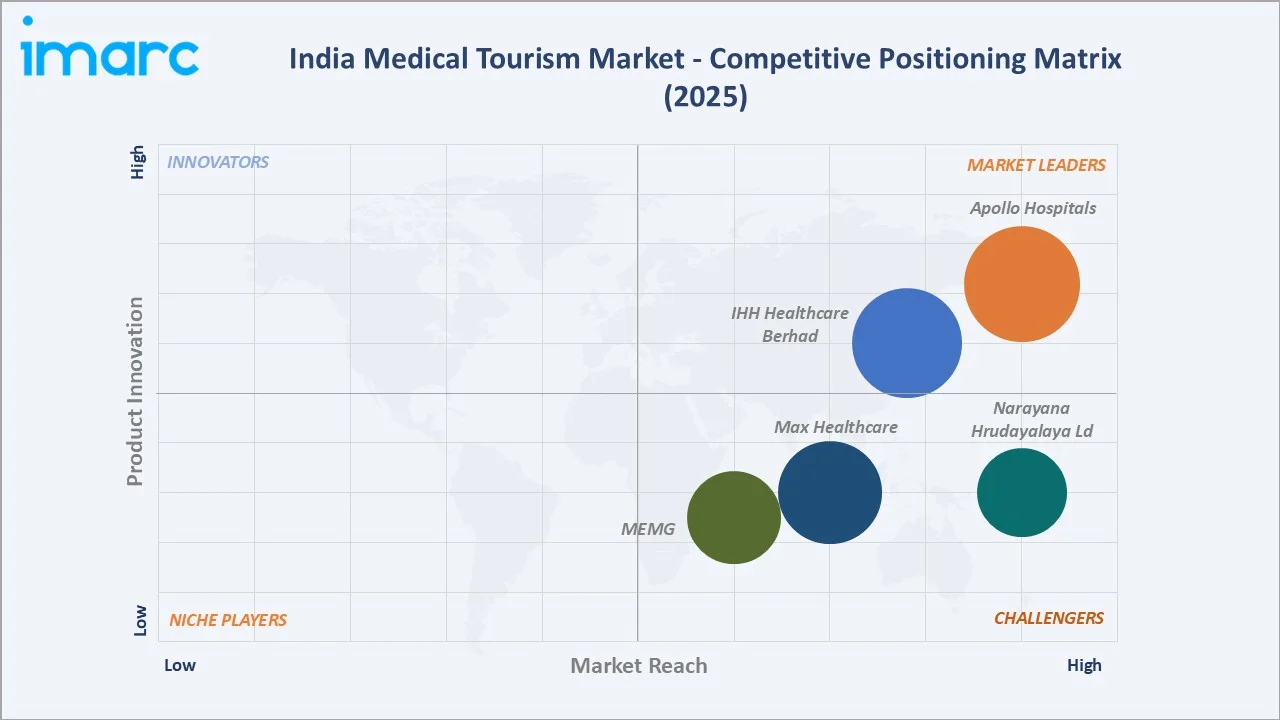 India Medical Tourism Market Competitive Positioning Matrix