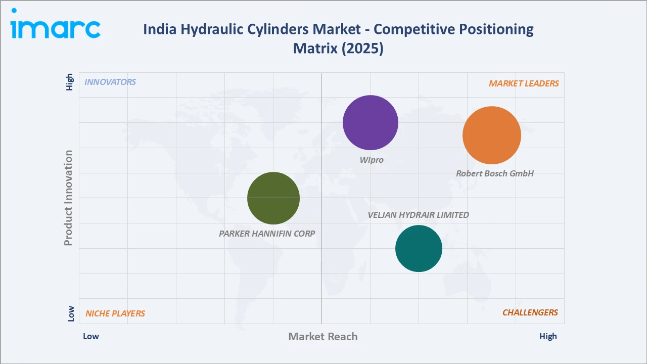India Hydraulic Cylinders Market Competitive Positioning Matrix