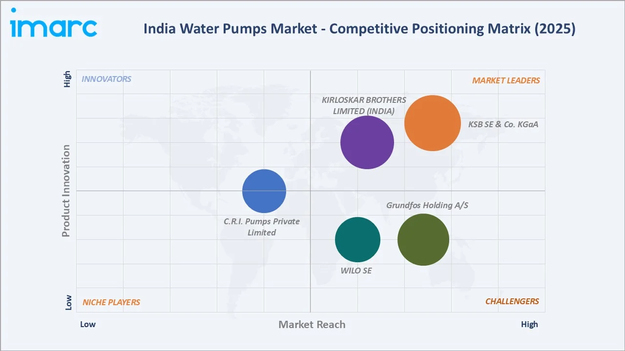 India Water Pumps Market Competitive Positioning Matrix