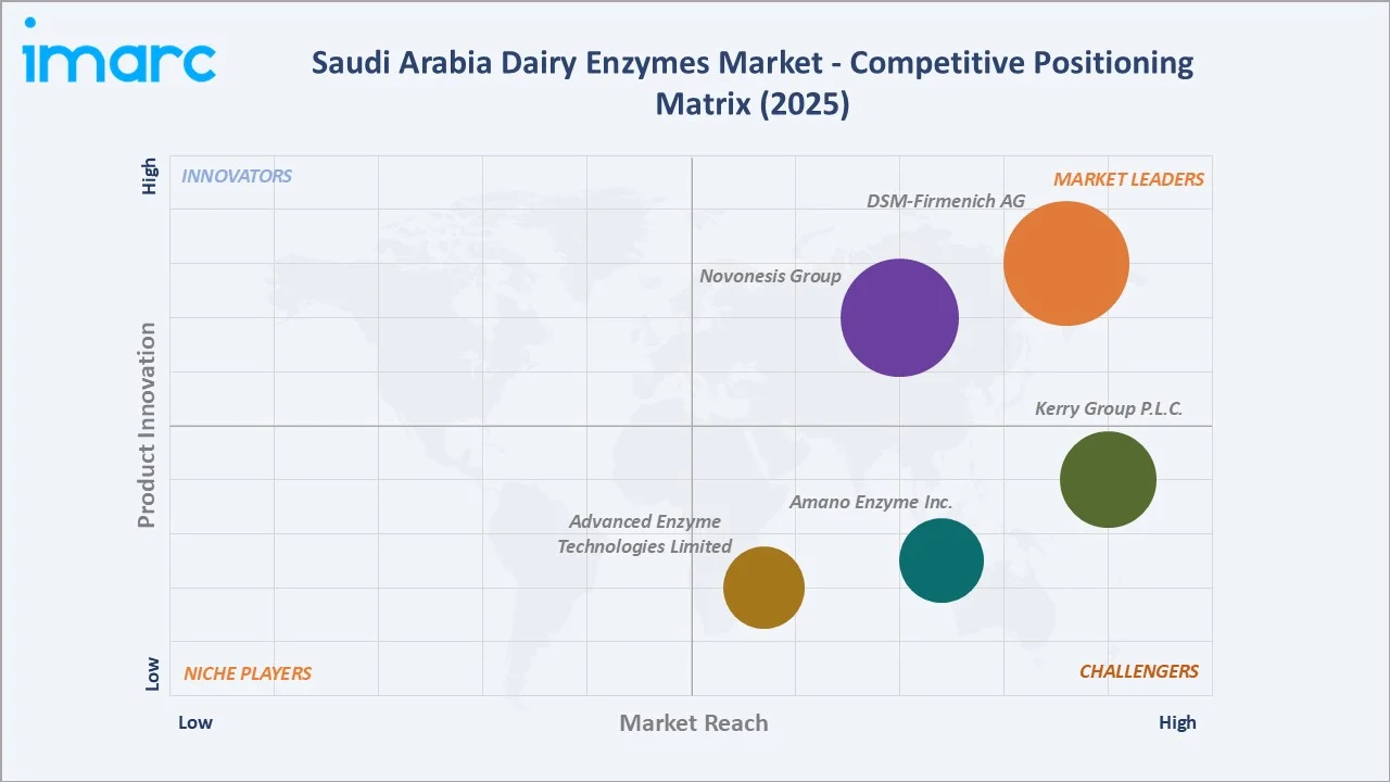 Saudi Arabia Dairy Enzymes Market Competitive Positioning Matrix