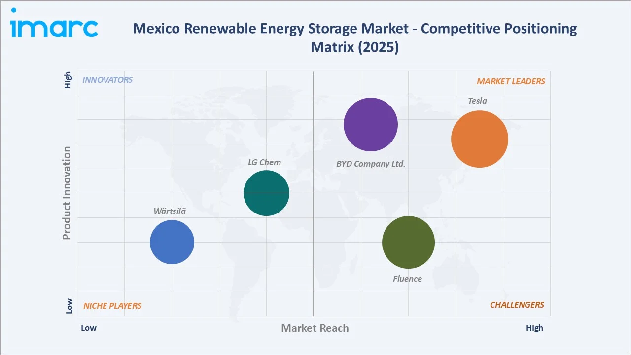 Mexico Renewable Energy Storage Market Competitive Positioning Matrix