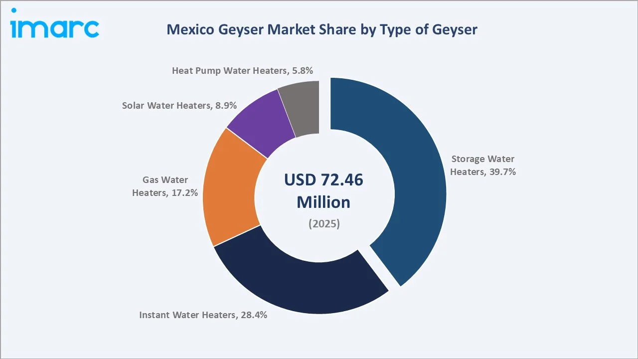 Mexico Geyser Market By Type of Geyser