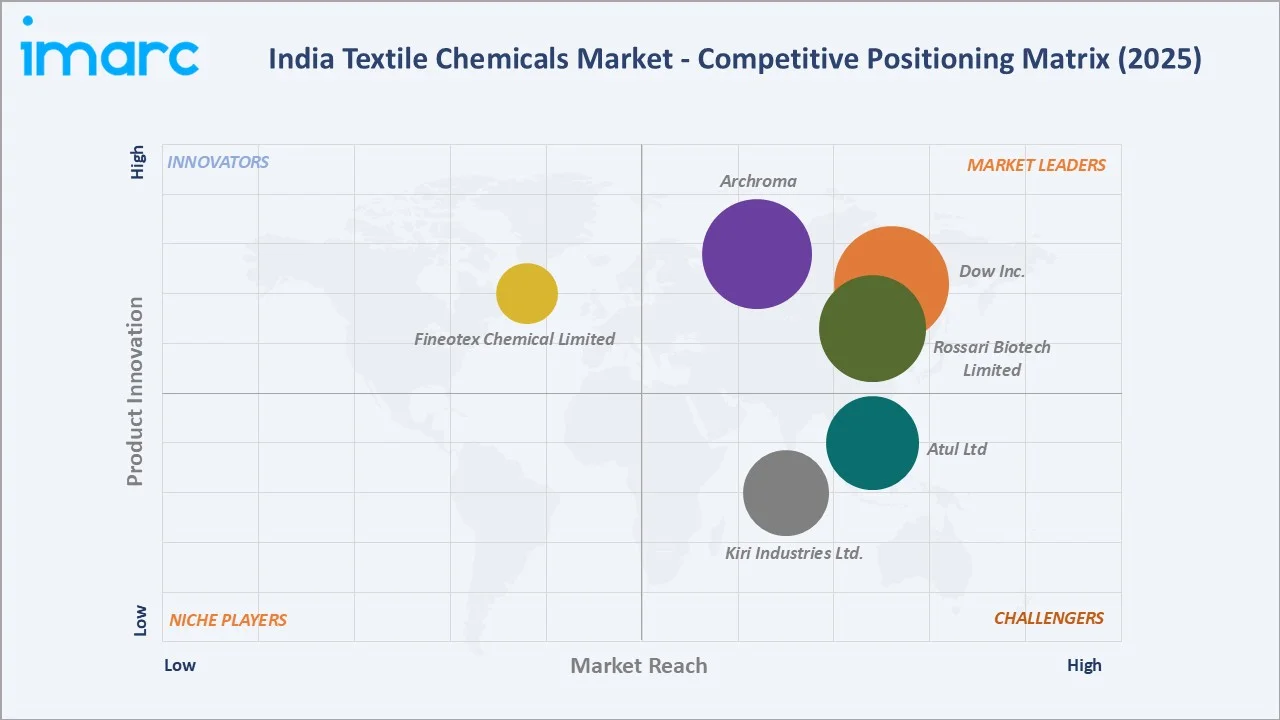 India Textile Chemicals Market By Competitive Positioning Matrix